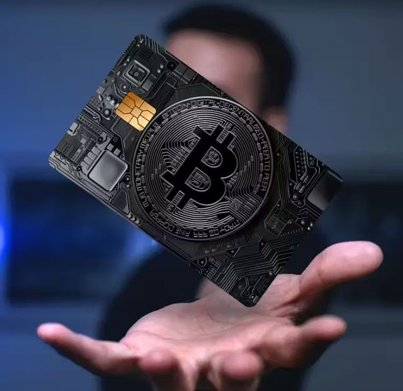 Dekorativer Kartenschutz Kreditkarte Aufkleber Krypto 4 Stück