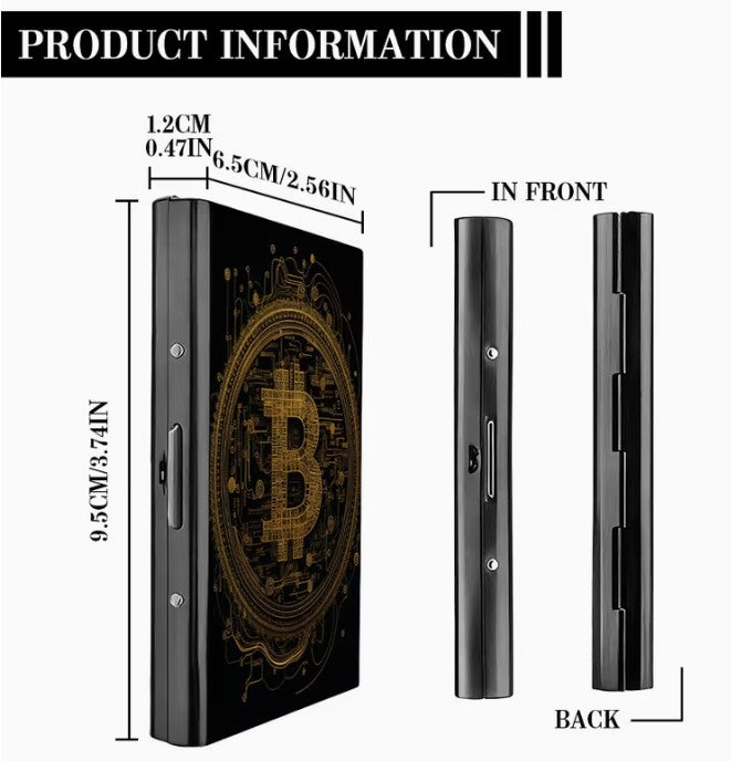 Elegantes Etui aus Edelstahl – Sicherer Schutz für Karten, Visitenkarten und Seedphrase Wallets