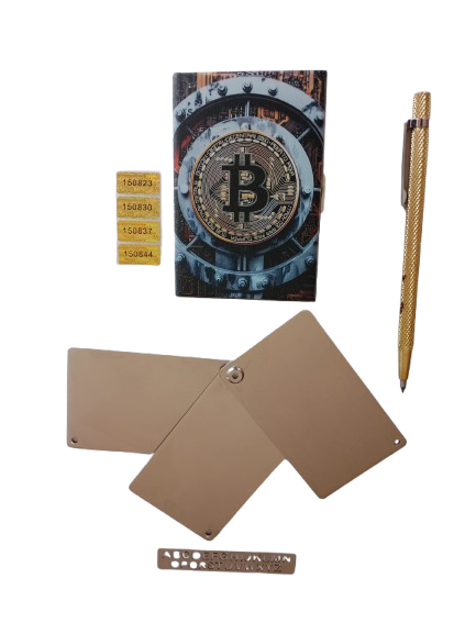 Series 3: 2X oder 3x Crypto Seed Wallet Edelstahl Scheckkartenformat "blank" (1,5mm, Varianten)