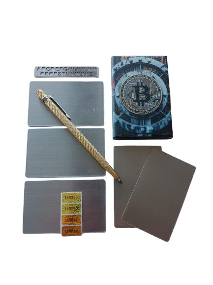 Thin Series 4: 2X oder 5x Crypto Seed Wallet Edelstahl Scheckkartenformat "blank" (0.5mm, Varianten) (Kopie)