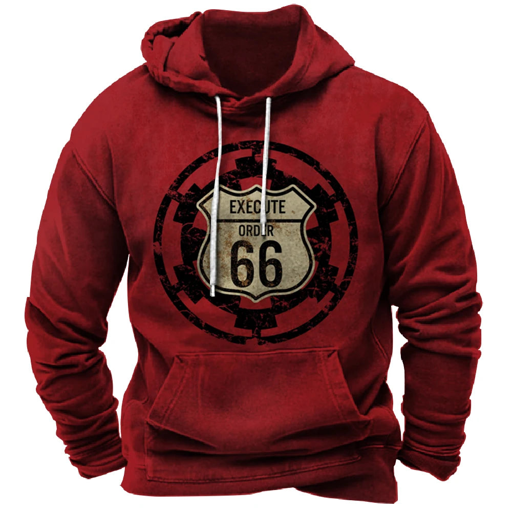 Vintage Hoodie Route 66 3d Print Hoodies Men Women Fashion Sweatshirts Boy Coats Sweats Men's Clothing Tracksuits
