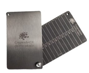 Series 2: 2X Crypto Seed Wallet Edelstahl Scheckkartenformat (verschiedene Varianten)