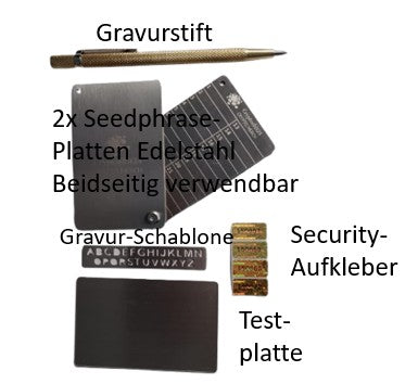 Series 2: 2X Crypto Seed Wallet Edelstahl Scheckkartenformat (verschiedene Varianten)