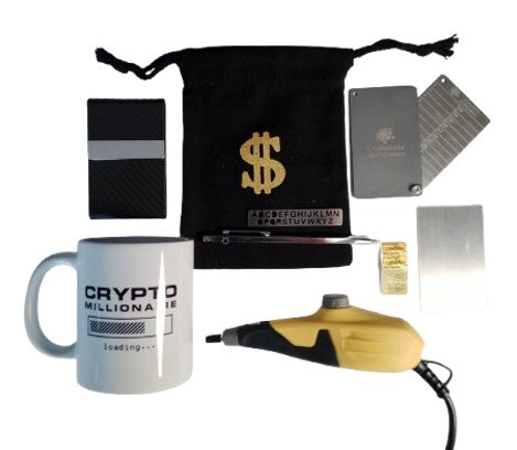 Series 2: 2X Crypto Seed Wallet Edelstahl Scheckkartenformat (verschiedene Varianten)