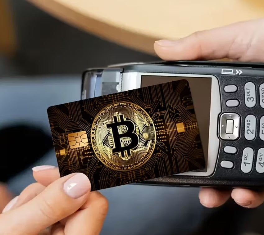 Dekorativer Kartenschutz Kreditkarte Aufkleber Krypto 4 Stück