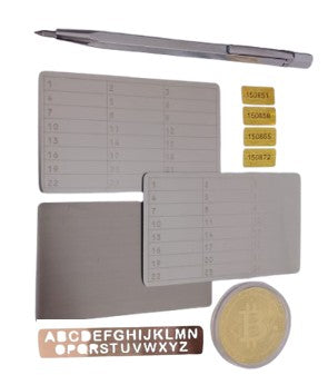 Series 1: 2X Crypto Seed Wallet Edelstahl Scheckkartenformat (verschiedene Varianten)