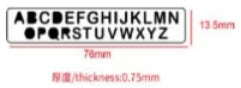 Gravierschablone aus Edelstahl – Buchstabenschablone für präzise Gravuren