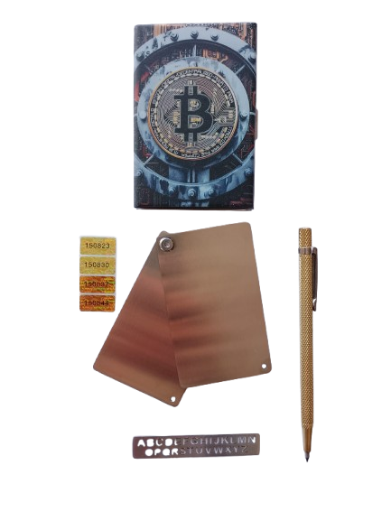 Series 3: 2X oder 3x  Crypto Seed Wallet Edelstahl Scheckkartenformat "blank" (1,5mm, Varianten)