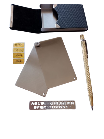 Series 3: 2X oder 3x  Crypto Seed Wallet Edelstahl Scheckkartenformat "blank" (1,5mm, Varianten)