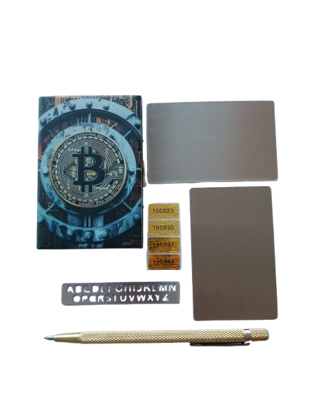 Thin Series 4: 2X oder 5x  Crypto Seed Wallet Edelstahl Scheckkartenformat "blank" (0.5mm, Varianten) (Kopie)